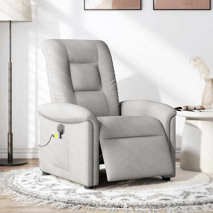 Massagestoel elektrisch verstelbaar stof wolk grijs