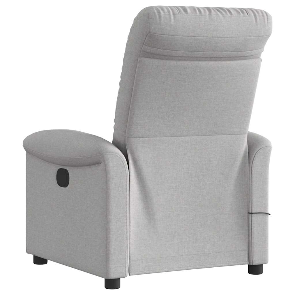 Massagestoel elektrisch verstelbaar stof wolk grijs