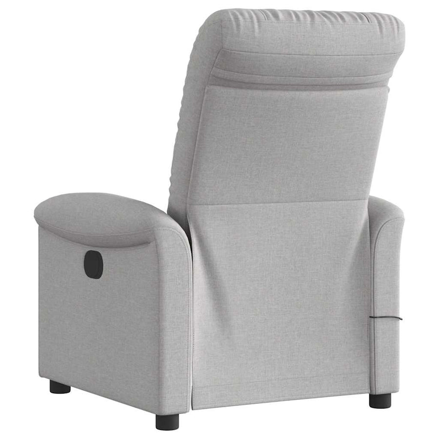 Massagestoel elektrisch verstelbaar stof wolk grijs