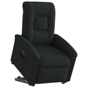 Rise and recline chair adjustable fabric black