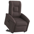 Adjustable dark brown fabric lift recliner