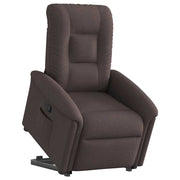 Adjustable dark brown fabric lift recliner