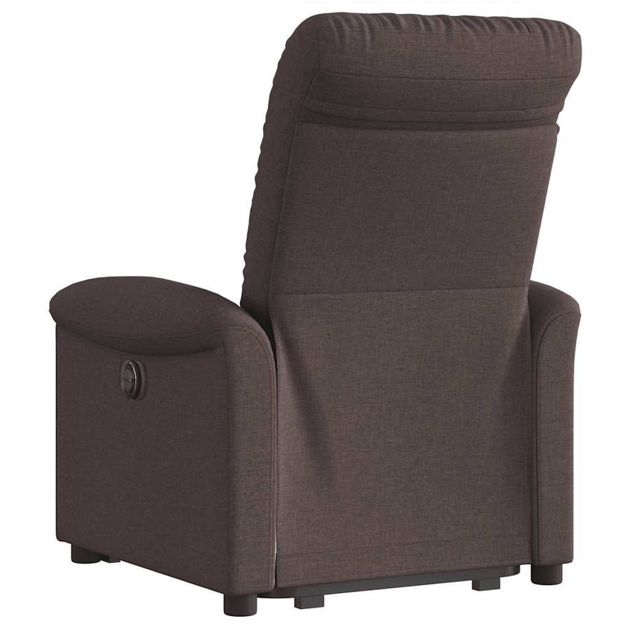 Sta-op-stoel verstelbaar stof donkerbruin