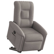 Rise and recline armchair adjustable fabric taupe