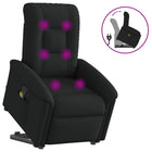 Sta-op massagestoel verstelbaar stof zwart 77x91x96 cm