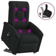 Sta-op massagestoel verstelbaar stof zwart 77x91x96 cm