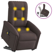 Sta-op massagestoel stof donkerbruin