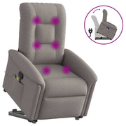 Sta-op massagestoel verstelbaar stof taupe 77x91.5x96 cm