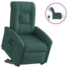 Elektrische sta-op stoel donkergroen stof