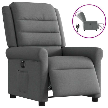 Fauteuil elektrisch verstelbaar stof donkergrijs