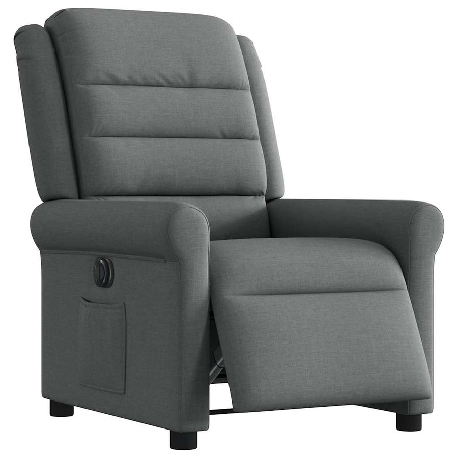 Fauteuil elektrisch verstelbaar stof donkergrijs