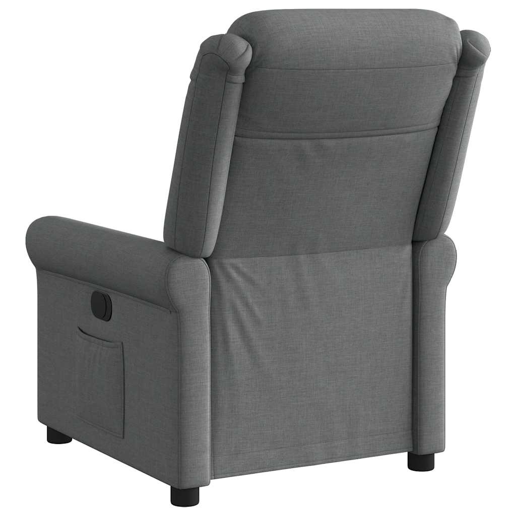 Fauteuil elektrisch verstelbaar stof donkergrijs