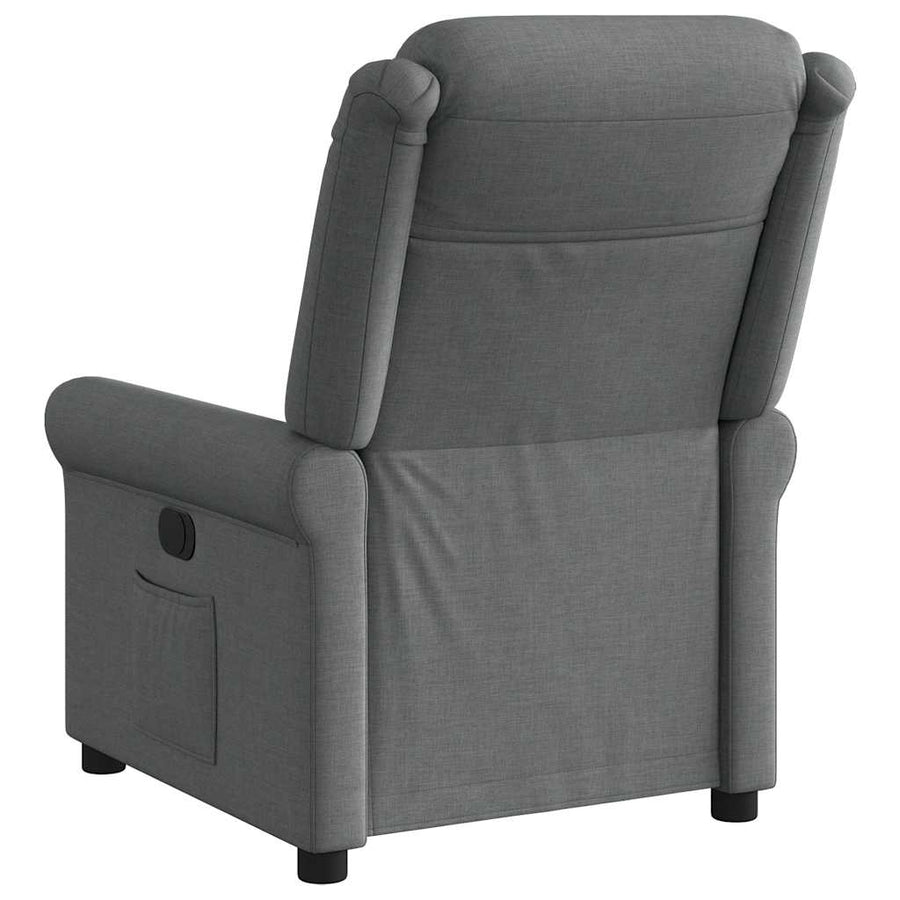Fauteuil elektrisch verstelbaar stof donkergrijs