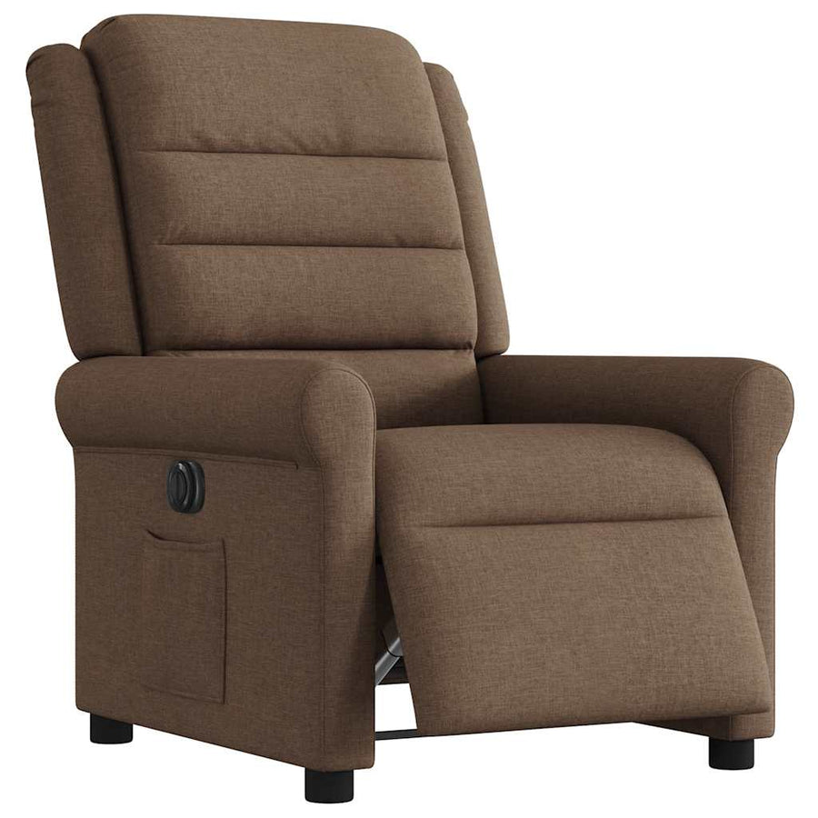 Fauteuil Verstelbaar Elektrisch Stof Bruin 1 Nee