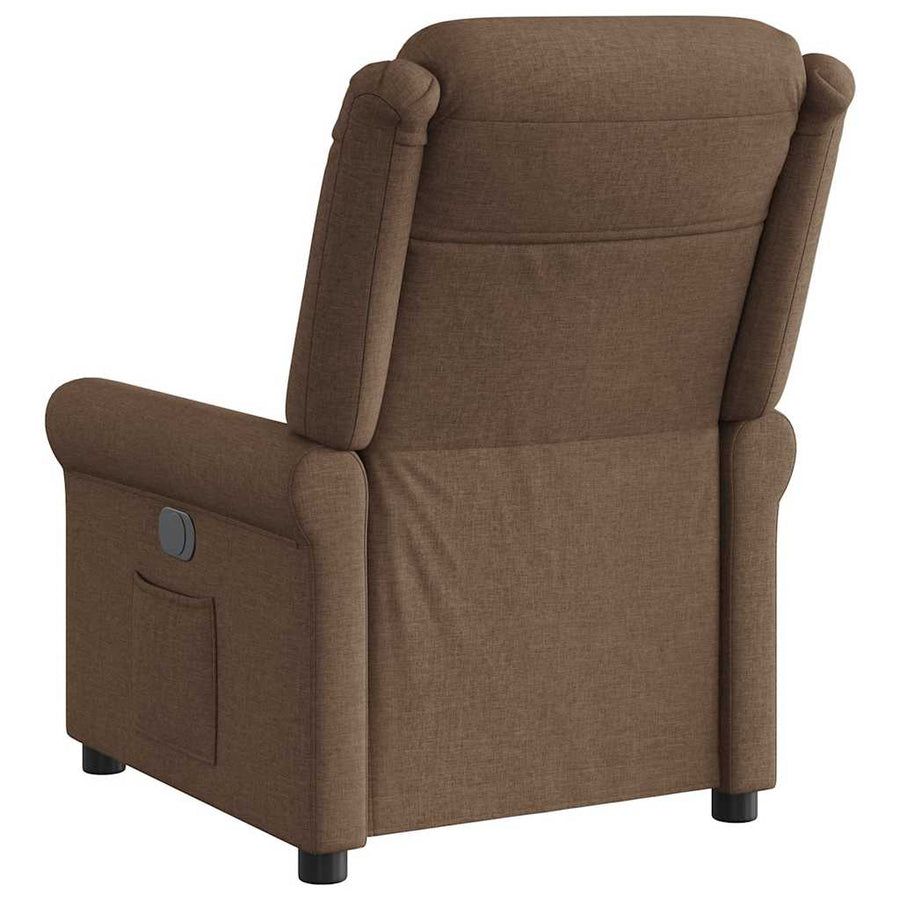 Fauteuil Verstelbaar Elektrisch Stof Bruin 1 Nee