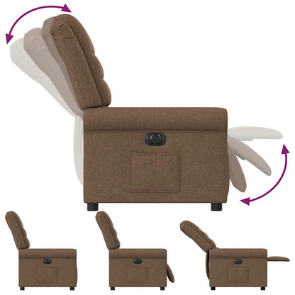 Fauteuil Verstelbaar Elektrisch Stof Bruin 1 Nee