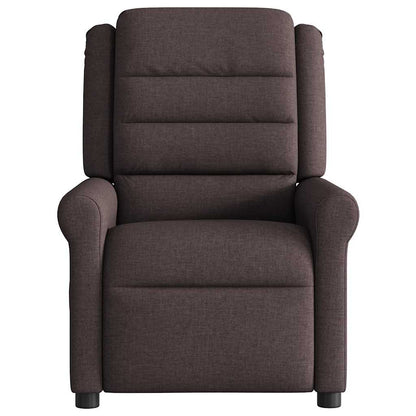 Fauteuil verstelbaar elektrisch stof donkerbruin