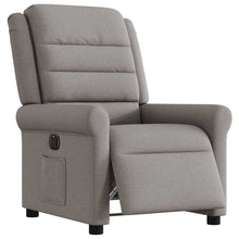 Fauteuil verstelbaar elektrisch stof taupe