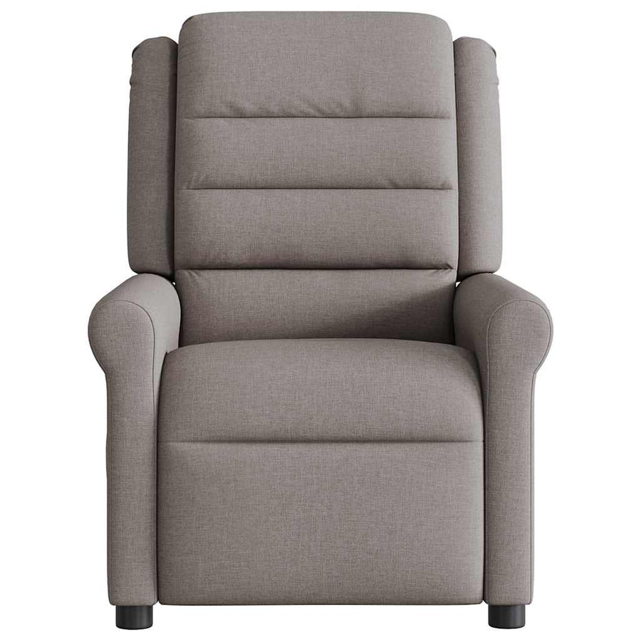 Fauteuil verstelbaar elektrisch stof taupe