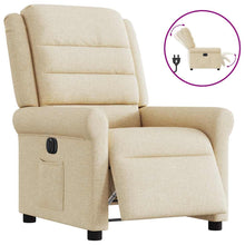 Fauteuil Verstelbaar Elektrisch Stof Kleurig Crème 1 Nee