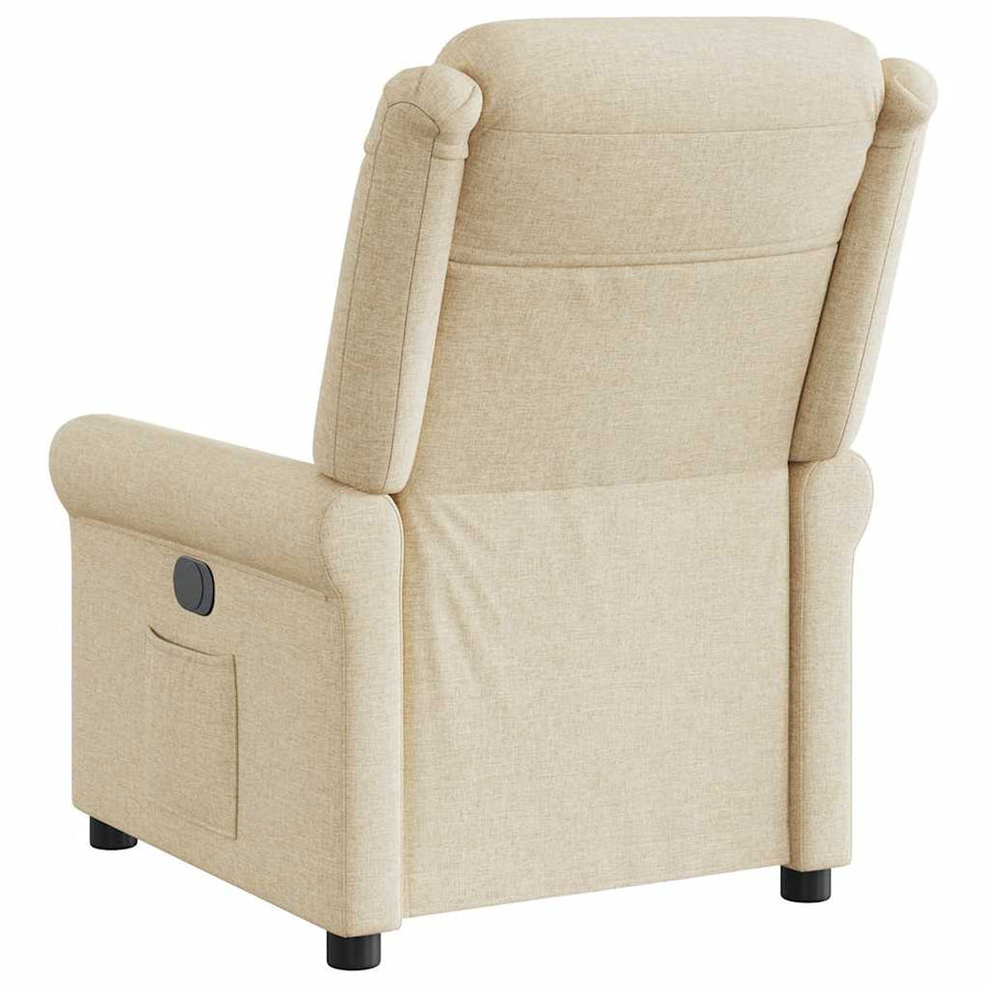 Fauteuil Verstelbaar Elektrisch Stof Kleurig Crème 1 Nee