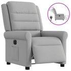 Electric recliner armchair, cloud grey fabric
