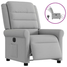 Fauteuil elektrisch verstelbaar stof wolk grijs