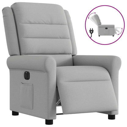 Fauteuil elektrisch verstelbaar stof wolk grijs
