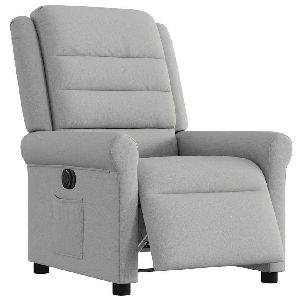 Fauteuil elektrisch verstelbaar stof wolk grijs