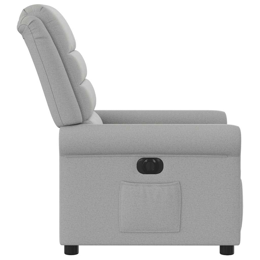 Fauteuil elektrisch verstelbaar stof wolk grijs