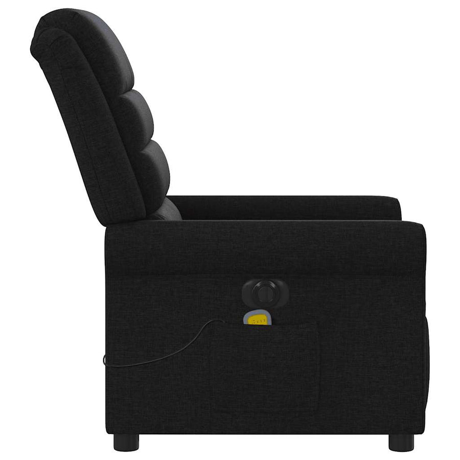 Massagestoel elektrisch verstelbaar stof zwart