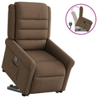 Riser recliner fabric brown