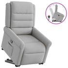 Recliner adjustable fabric cloud grey