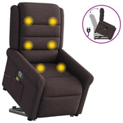 Lift massage chair adjustable fabric dark brown