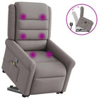 Sta-op stoel massagestoel stof taupe