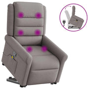 Sta-op stoel massagestoel stof taupe
