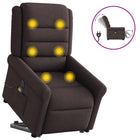 Electric recliner massage chair fabric dark brown