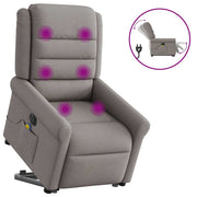 Sta-op massagestoel elektrisch verstelbaar taupe