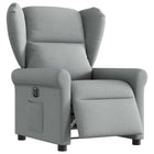 Fauteuil elektrisch verstelbaar stof lichtgrijs 72x87x100 cm