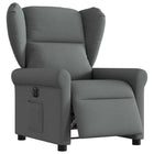 Armchair electric adjustable fabric dark gray