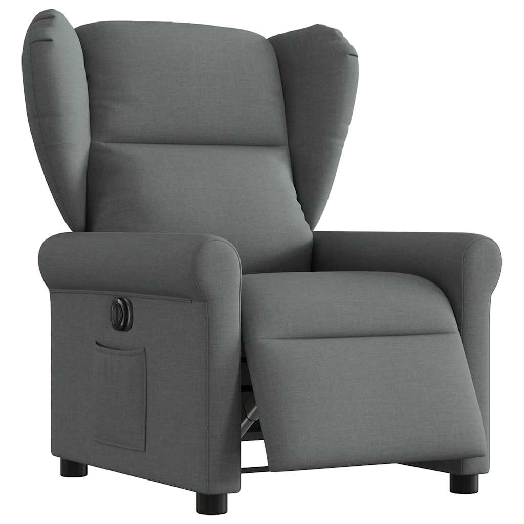 Fauteuil elektrisch verstelbaar stof donkergrijs