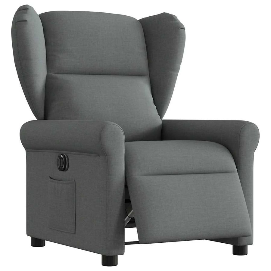 Fauteuil elektrisch verstelbaar stof donkergrijs