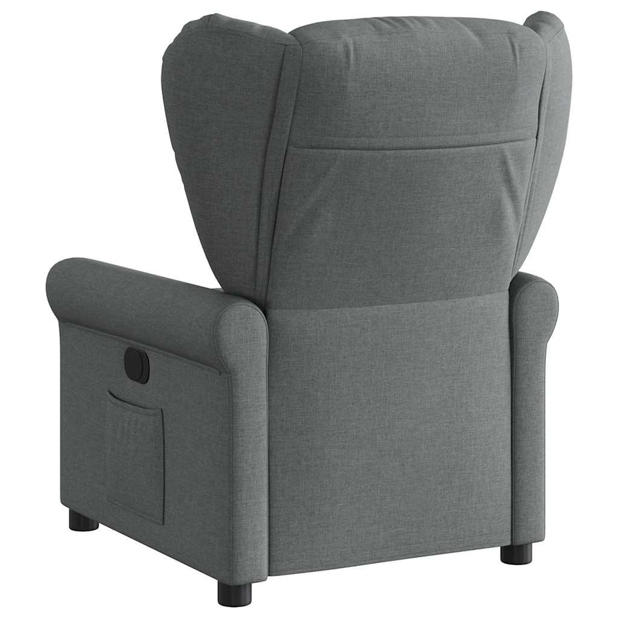 Fauteuil elektrisch verstelbaar stof donkergrijs