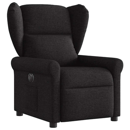 Fauteuil verstelbaar elektrisch stof zwart