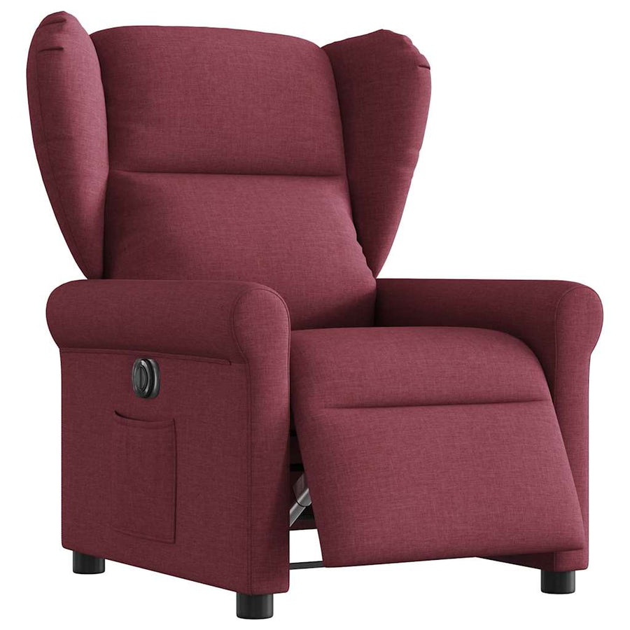 Fauteuil Verstelbaar Elektrisch Stof Wijnrood 1 Nee