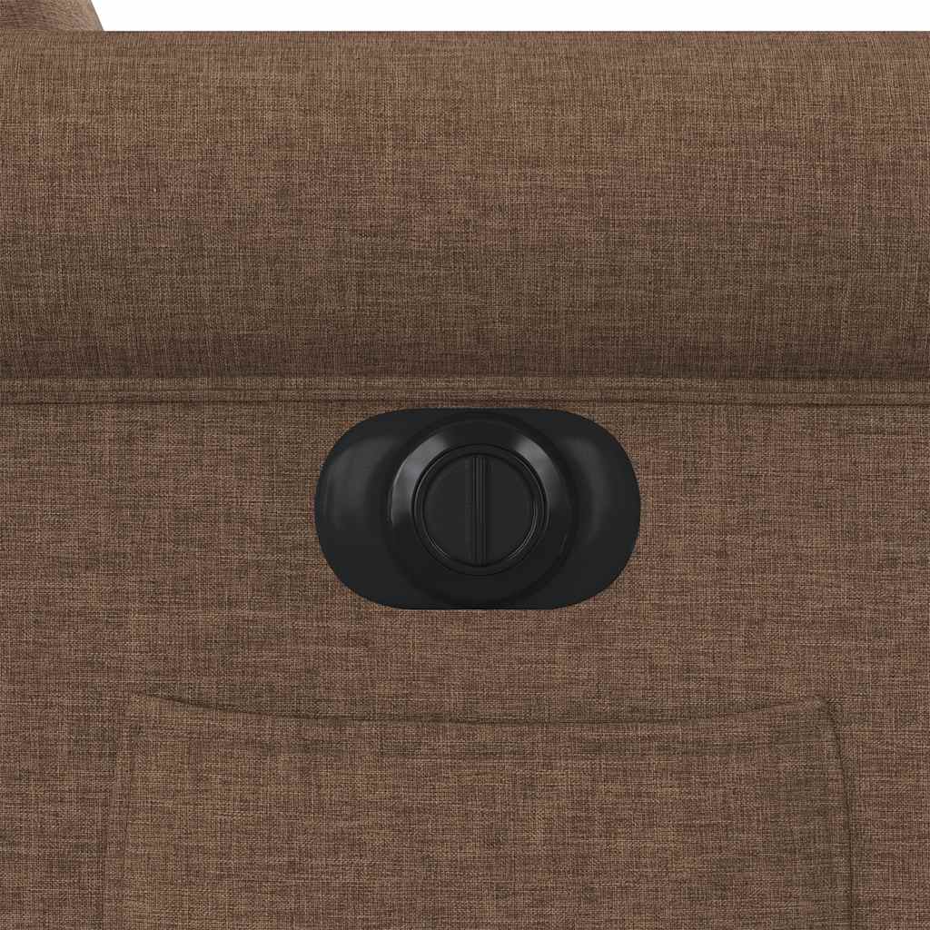 Fauteuil verstelbaar elektrisch stof bruin