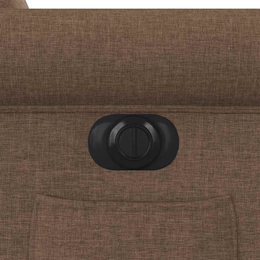 Fauteuil verstelbaar elektrisch stof bruin
