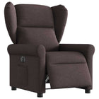 Fauteuil elektrisch verstelbaar stof donkerbruin 72,5x87x100,5 cm