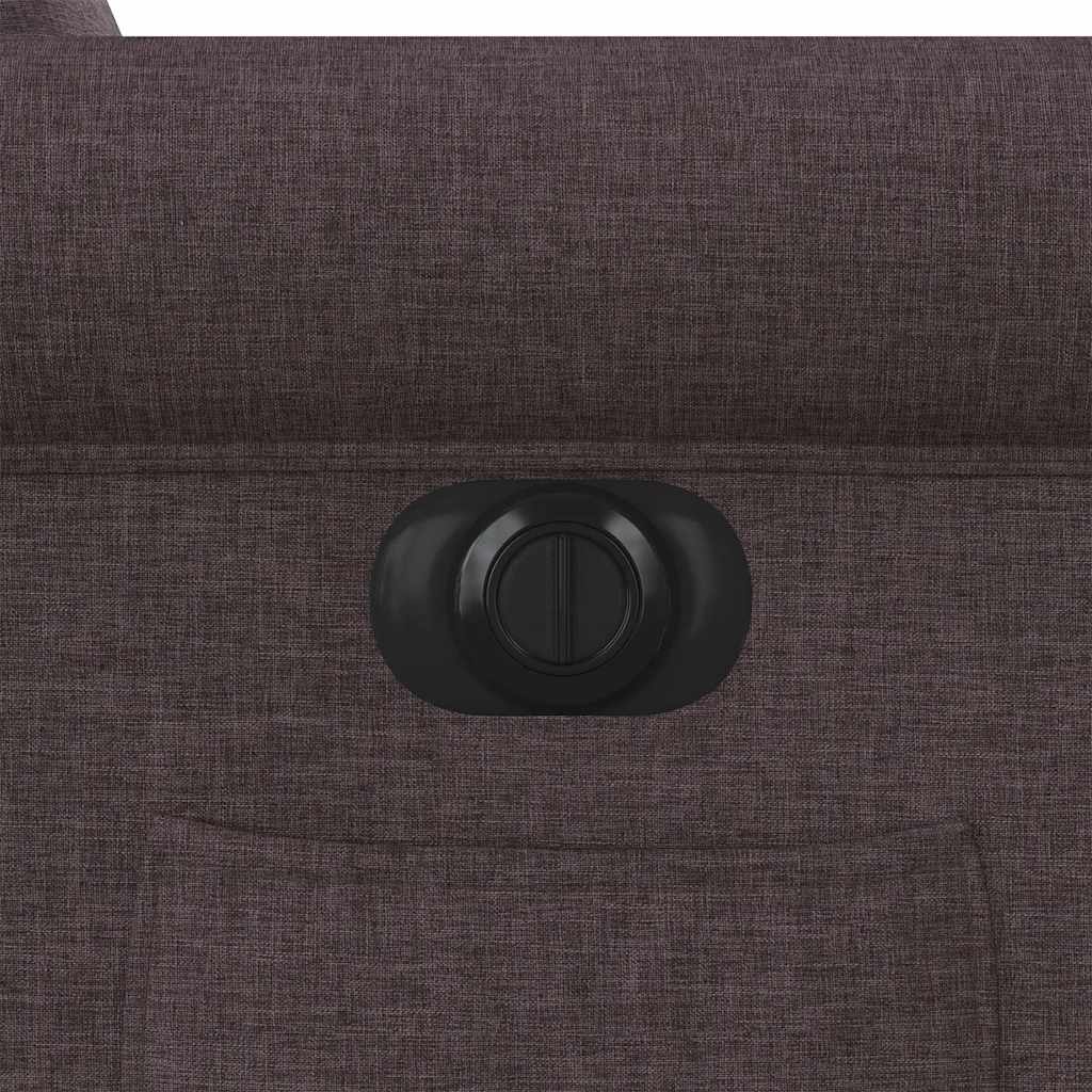 Fauteuil verstelbaar elektrisch stof donkerbruin