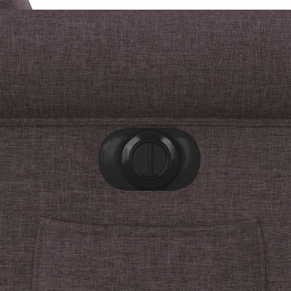 Fauteuil verstelbaar elektrisch stof donkerbruin